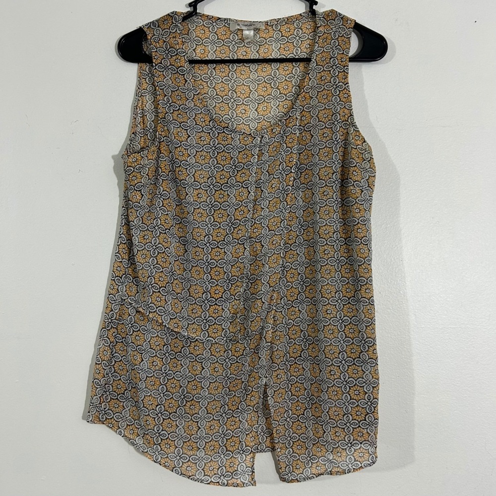 Dress Barn Sleeveless‎ Top M Floral Print Lightweight Casual Blouse